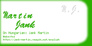 martin jank business card